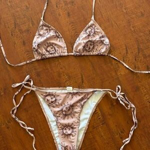 New without tags boho Sun Print Bikini Set